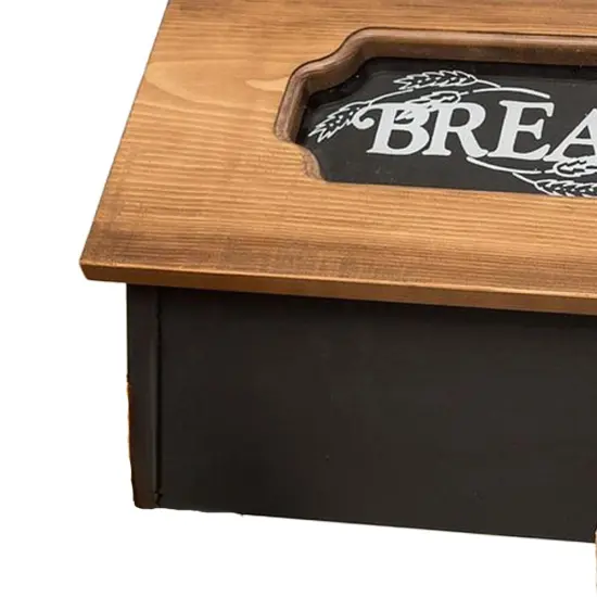 Creative Wood Design Amish Made Pine Hinged Fresh Bread Storage Box Black {4}