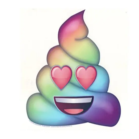 Rainbow Love Poo Edible Icing Image {3}