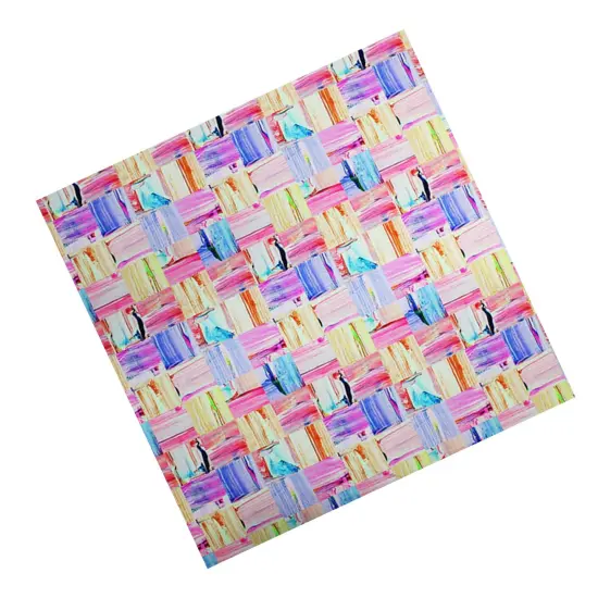 Painted Patchwork Printed Spandex {4}