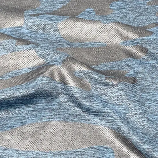 GI Jane Foil Printed EcoDelish Fabric Steel Blue/M Gunmeta {1}