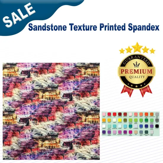 Sandstone Texture Printed Spandex {1}