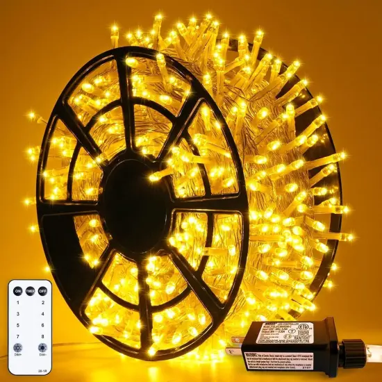 163ft 500 LED Warm White Christmas String Lights Outdoor {1}