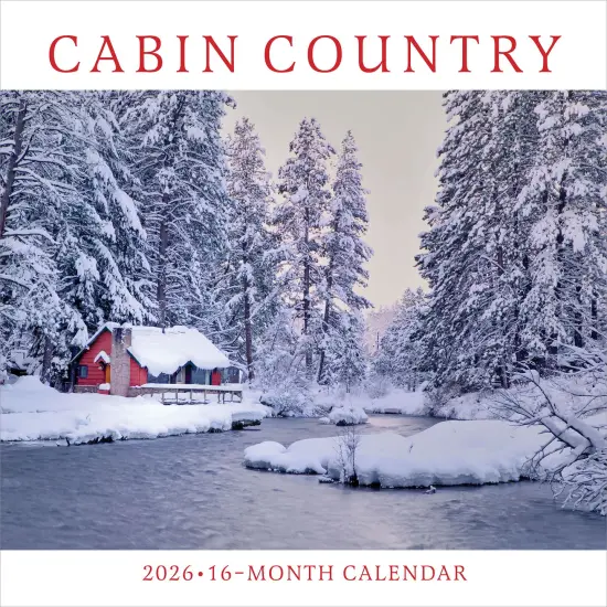 Cabin Country | 2026 12 x 24 Inch (Hanging) Monthly Square Wall Calendar {1}