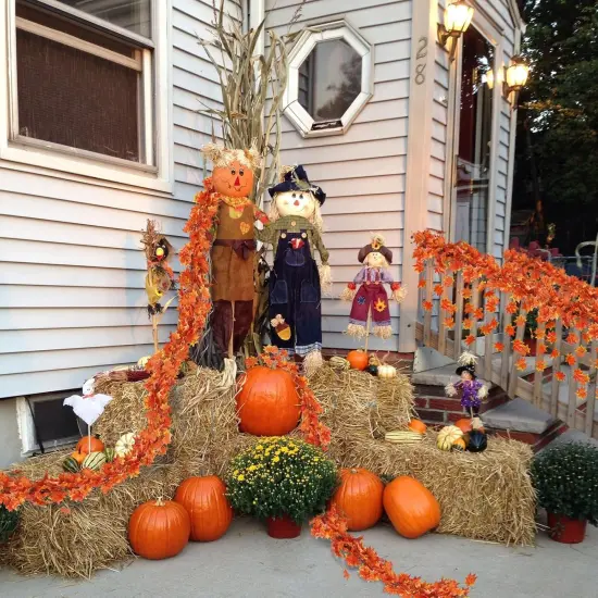 35FT 5 Pack Artificial Fall Vines Autumn Garland Fall Maple Leaves {5}