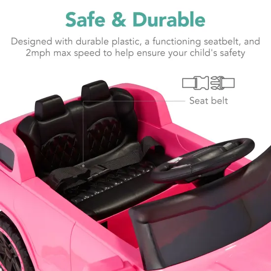 Best Choice Products 6V Kids Ride On Car Truck w/ Parent Control, 3 Speeds, LED Headlights, MP3 Player, Horn Pink {5}
