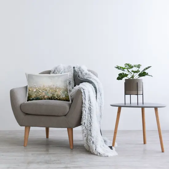 Stupell Industries Pastel Meadow Wildflowers Indoor Pillow, 14 x 7 x 20 {2}