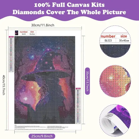 12x16inch - Witch Diamond Painting Kits for Adults {2}