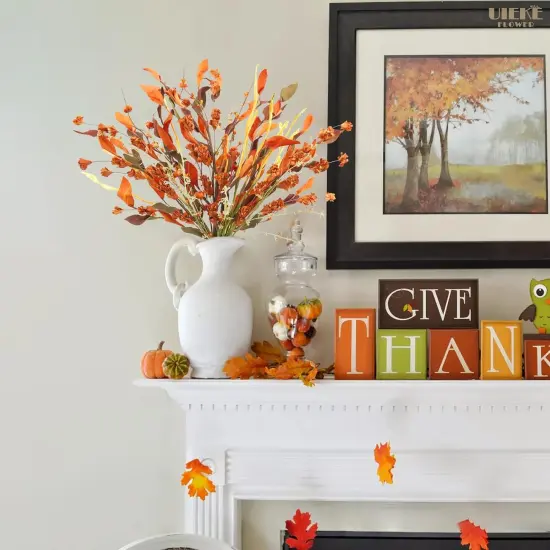 Fall Stems Artificial Autumn Leaves {4}