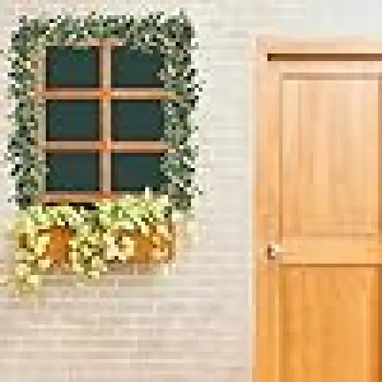 Artificial Eucalyptus Garland with Baby Breath Faux Realistic Silver Dollar {5}