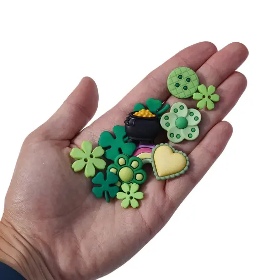 Buttons Galore St. Patrick's Day Buttons Galore 50 Piece Button Assortment &ndash; 50 Novelty Buttons for Crafts & Sewing &ndash; Shamrock, Rainbow, Pot of Gold, and Green Heart Designs {4}