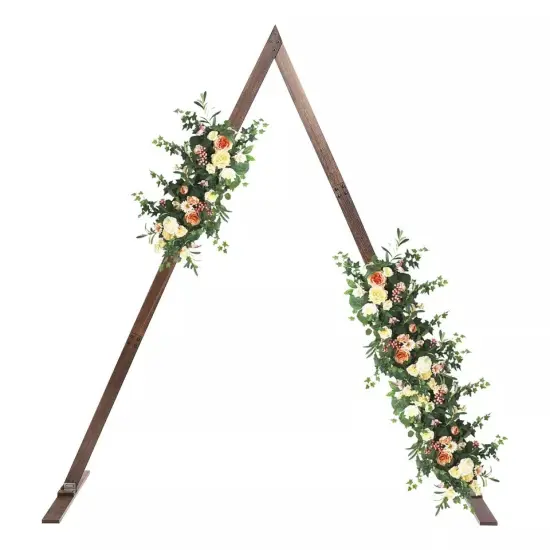 Triangle Arched Backdrop Stand Party Background Rack Wood Frame Wedding Decor {1}