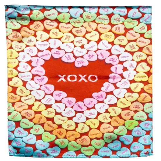 Heart and Candy Love Valentine Garden Flag 2 Sided {1}