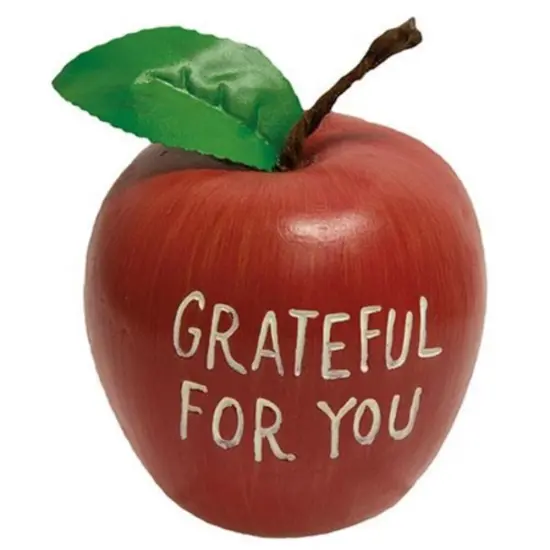 Grateful For You Engraved Resin Apple {1}