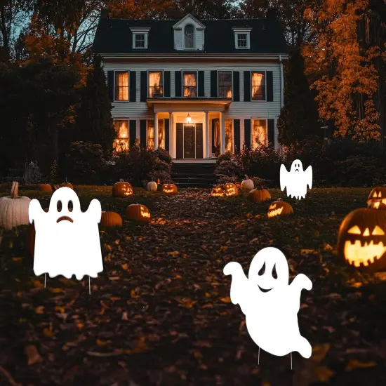 Large Ghost Halloween Yard Sign - (Ghost 3) {2}