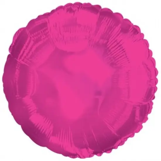 Hot Pink Round Mylar Balloon {1}
