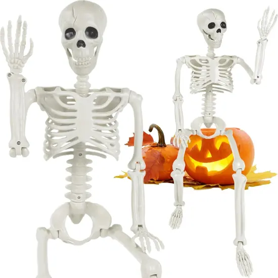 36'' Halloween Skeleton Decorations, 3ft Full Body Posable Skeleton {1}