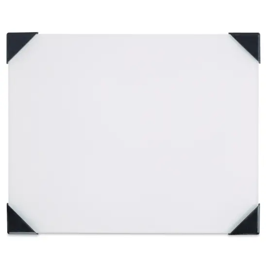 New Wave Posh Glass Tabletop Palette - White, 6.75" x 8.4" {1}
