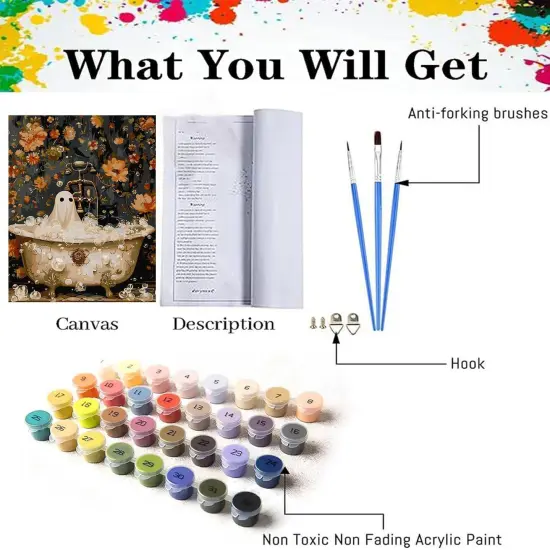 Halloween Paint by Numbers Kit - 16x20in (Ghost) {4}