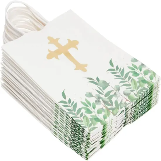 15 Pack of Religious Party Favor Gift Bags for Easter Christening Gifts, for Girls and Boys Baptism {5}
