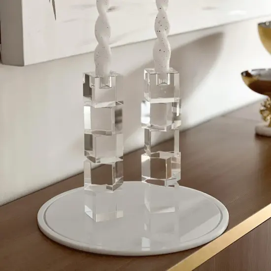 Crystal Taper Candle Holder {2}