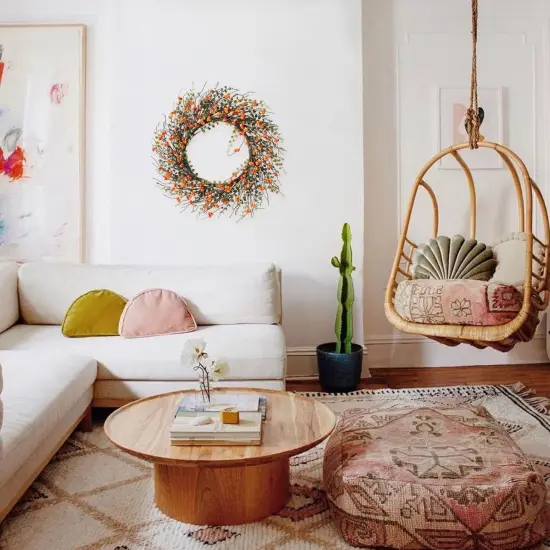 20" Berry Vine Fall Wreath with Branch and Leaves {4}