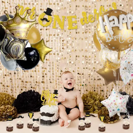 Large Gold Round Foil Helium Mylar Balloons - 8PCS {4}