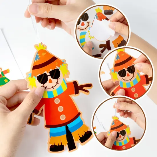 123Pcs Fall Scarecrow Craft Kit for Kids {3}