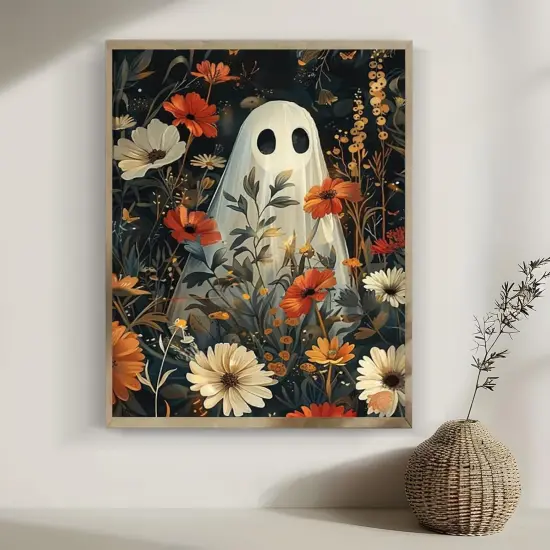Halloween Ghost Flower Diamond Painting Kits for Adults,11.8x15.7 Inch {3}