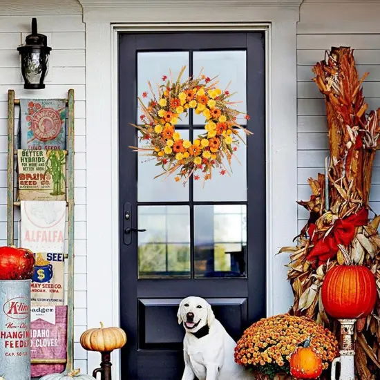 22 Inch Fall Wreaths for Front Door {3}