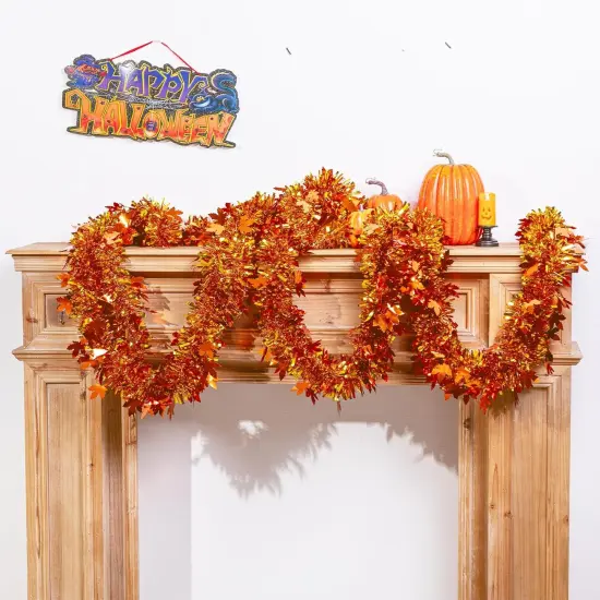 33Ft Thanksgiving Tinsel Garland {4}