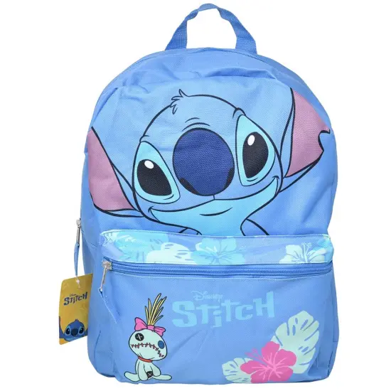 Blue Lilo and Stitch Nylon School Backpack 16" Bookbag for Girls & Boys {1}