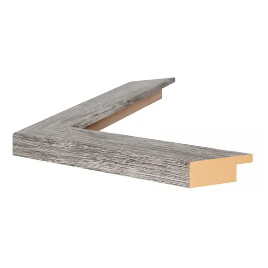 10x10 Picture Frame Bauhaus 125, 1.25" MDF Wood Composite Moulding, Faux Woodgrain Wall Display Frame for Art, Posters, or Photos by wallsthatspeak Gray {3}