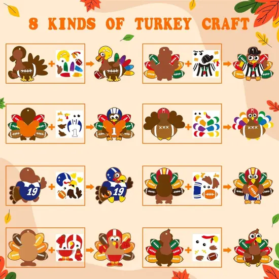 123pcs Turkey Hanging Ornaments Arts Crafts Kit with String {2}