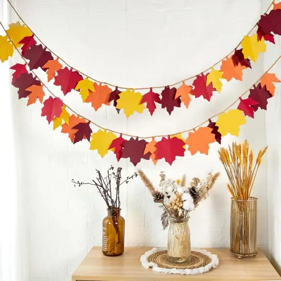 2 Pcs - Fall Leaves Garland Decorations {1}