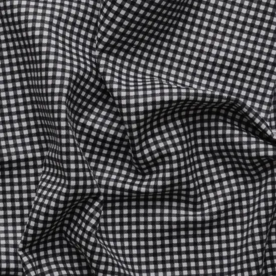 Mook Fabrics Gingham Flannel Fabric [43 in. Wide] - By The Yard Black {2}