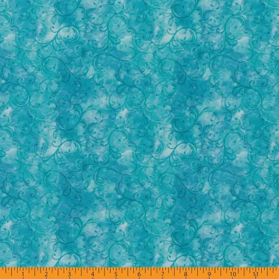 Mook Fabrics Elegance Cotton Fabric [45 in. Wide] - By The Yard Aqua {3}