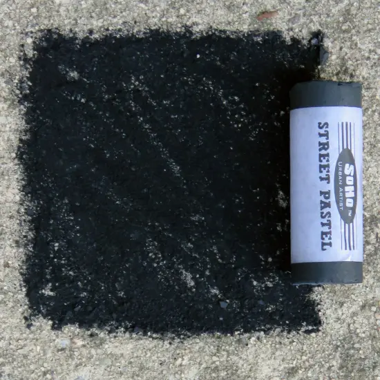 SoHo Urban Artist Professional Oil Pastels - Jumbo Street Pastel Pack of 4 Deep Black, 1" Diameter, 2.7" Length, Non-Toxic, Brilliant Pigments, Ideal for Pavement, Less Crumbling than Sidewalk Chalk {3}