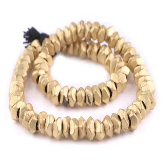 The Bead Chest Brass Faceted Ring Beads 10mm, Full Strand of Quality Metal Spacers for DIY Jewelry Design {3}