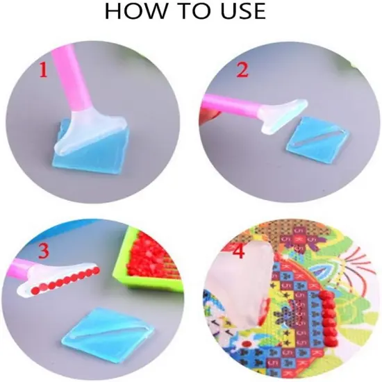 Set of 12 Diamond Painting Pen with 3 Drill Size 5D Diamond Embroidery Pen Correction Pen {2}