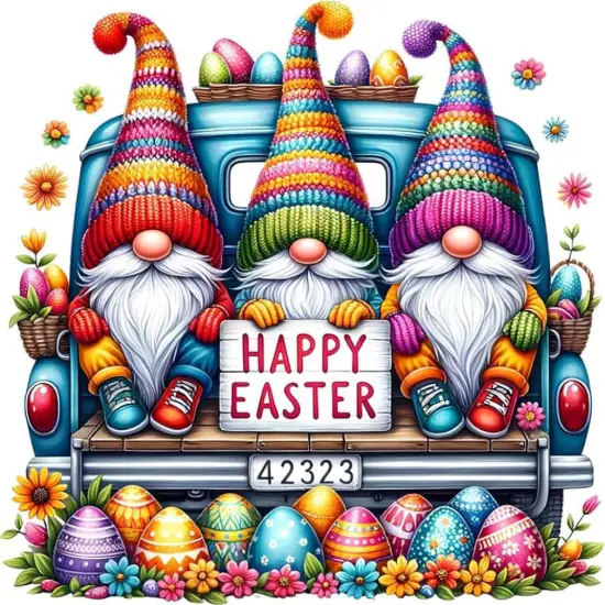 5D Easter Gnomes Diamond Painting Kits for Adult Beginners {1}