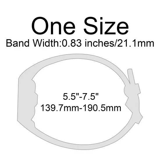 Zodaca for Fitbit Charge 2 Adjustable Replacement TPU Sport Band Strap Wristband w/Metal Buckle Clasp - White {5}