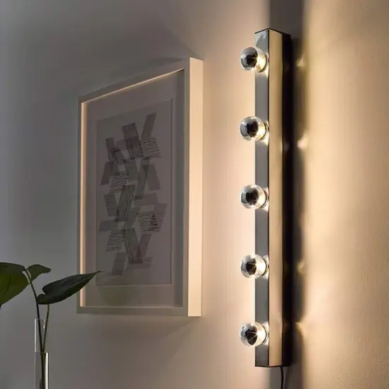 Chrome Plated Wall Lamp Pearl Inspired Design {6}