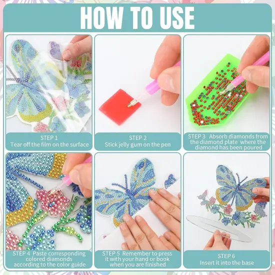 3 Pcs Diamond Painting Butterfly Kits {5}