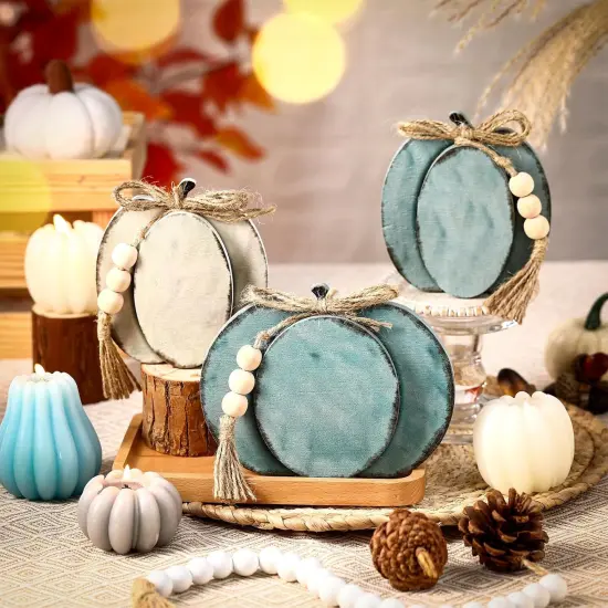 3 Pcs Fall Pumpkin Tabletop Decor {1}
