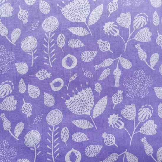 6pcs Light Purple Floral Fabric Bundles - 18 X 22 Inch {4}