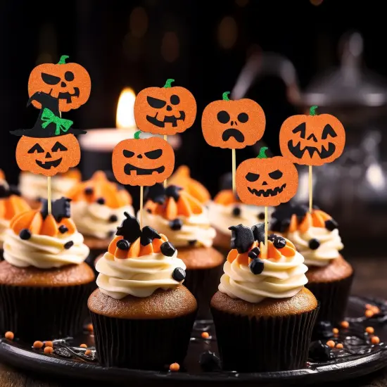12pcs Happy Halloween Cupcake Toppers {3}