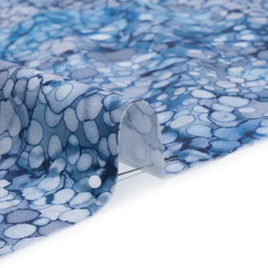 1 Yard Northcott Haze Bubbles Cotton Fabric Soft Blue Gray Quilting 43 Inches Width {2}