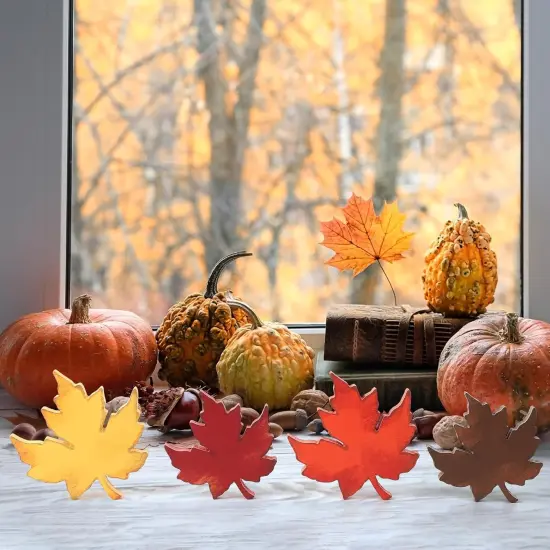 Table Decor Fall Leaves Decorations {5}
