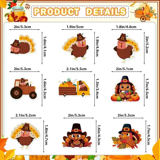 27Pcs Thanksgiving Cupcake Toppers {2}