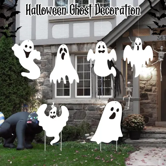 6PCS Halloween Outdoor Decorations Yard Signs Stakes {2}